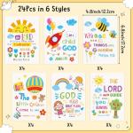 24Pcs Religious Coloring Book Set for Kids