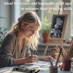 Aenir Charcoal Pencil Set, 12-Piece for Drawing