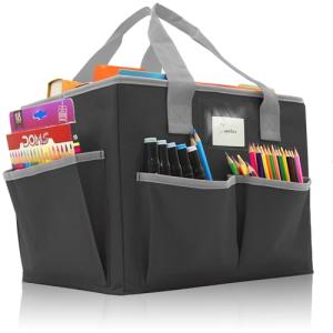 Extra Large Art Organizer Tote Bag with Pockets