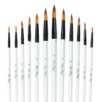 12-Piece Round Acrylic Paint Brush Set