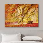 Autumn Park Watercolor Canvas Print - 16"x24