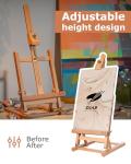 DJAR 25" Adjustable Beech Wood Mini Art Easel