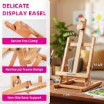 Portable Wooden Easel Set with Paints and Brushes