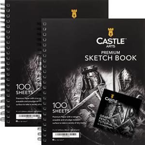 Castle Art Supplies Premium Sketch Pad Pack - 200 Sheets
