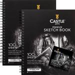 Castle Art Supplies Premium Sketch Pad Pack - 200 Sheets