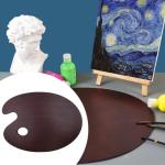Oval Wooden Palette for Oil and Gouache Painting
