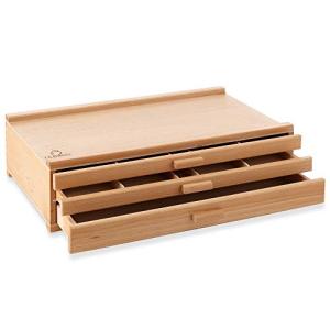 3-Drawer Wooden Artist Supply Storage Box