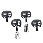 4 PCS Camper Key Holder Wall Rack