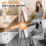 Silicone Paint Brush Holder with Drip Tray