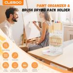 Silicone Paint Brush Holder with Drip Tray