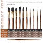 Fuumuui 10-Piece Professional Watercolor Brush Set
