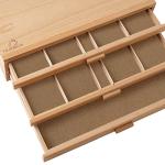 3-Drawer Wooden Artist Supply Storage Box