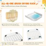 Silicone Paint Brush Holder with Drip Tray