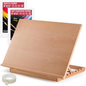 Extra Large Adjustable Beechwood Tabletop Easel