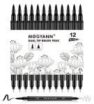Mogyann 12-Pack Dual Brush Drawing Pens