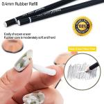 PANDAFLY 6 Eraser Pencils & 2 Sharpeners Bundle