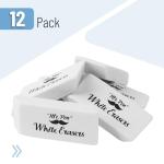 Mr. Pen White Pencil Erasers, 12 Pack