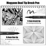 Mogyann 12-Pack Dual Brush Drawing Pens