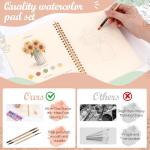 Beginner Watercolor Kit with 16 Colors & Brushes