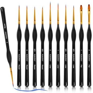 RUKIFAY 11 PCS Miniature Paint Brush Set