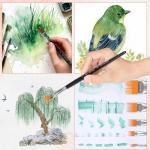 5-Piece Grainer Brush Set for Artists