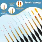 RUKIFAY 11 PCS Miniature Paint Brush Set