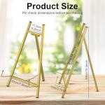 Large Gold Metal Tabletop Easel for Art Display