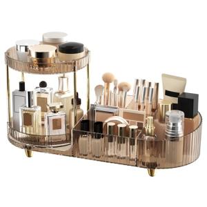 360 Rotating Makeup Organizer with Brush Holder
