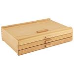 3-Drawer Wood Pastel Storage Box for Artists