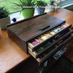 3-Drawer Wood Pastel Storage Box for Artists