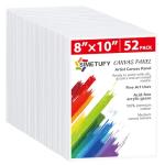Canvas Boards for Painting - 52 Pack, 8x10 Inch