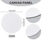 12 Pack Round Canvas Panels for Painting
