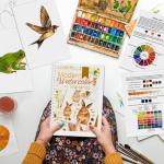 Beginner-Friendly Watercolor Workbook with 12 Patterns