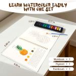 Kivzex Beginner Watercolor Workbook and Painting Kit