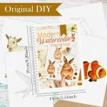 Beginner-Friendly Watercolor Workbook with 12 Patterns