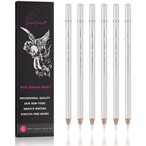 GETHPEN White Charcoal Pencils Set - 6 Pieces