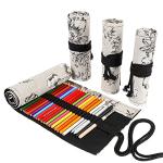 Peony Flower Pencil Roll Organizer for Artists