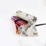 Peony Flower Pencil Roll Organizer for Artists