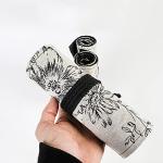 Peony Flower Pencil Roll Organizer for Artists