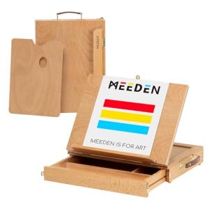 Portable Beech Tabletop Sketch Box Easel