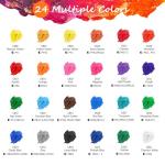 Caliart 24 Color Acrylic Paint Set with Brushes
