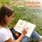 Beginner Watercolor Workbook with Paints and Brush