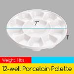 12-Well Porcelain Watercolor Paint Palette