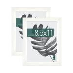 MCS 8.5x11 White Woodgrain Picture Frame Set