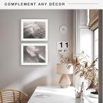 MCS 8.5x11 White Woodgrain Picture Frame Set