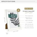 MCS 8.5x11 White Woodgrain Picture Frame Set
