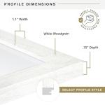 MCS 8.5x11 White Woodgrain Picture Frame Set