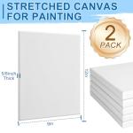 ESRICH 9x12 Inch Stretched Canvas Pack, 2 Count