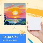 Mini Canvas 4x4 Inch - 20 Pack for Artists