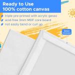 Mini Canvas 4x4 Inch - 20 Pack for Artists